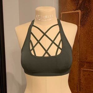 Army Green Sports bra
